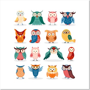 Cute Owls Posters and Art